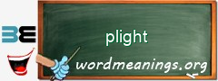 WordMeaning blackboard for plight
